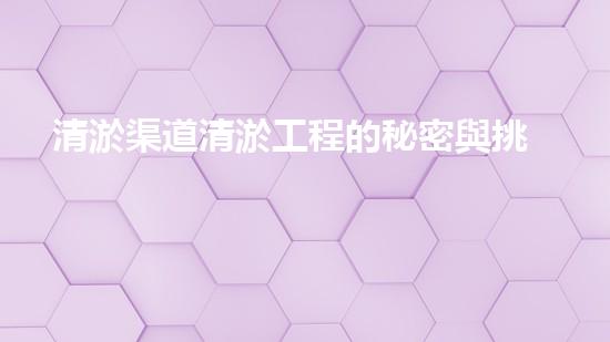 清淤渠道清淤工程的秘密與挑戰(zhàn)：如何高效應對水體污染征詢題？